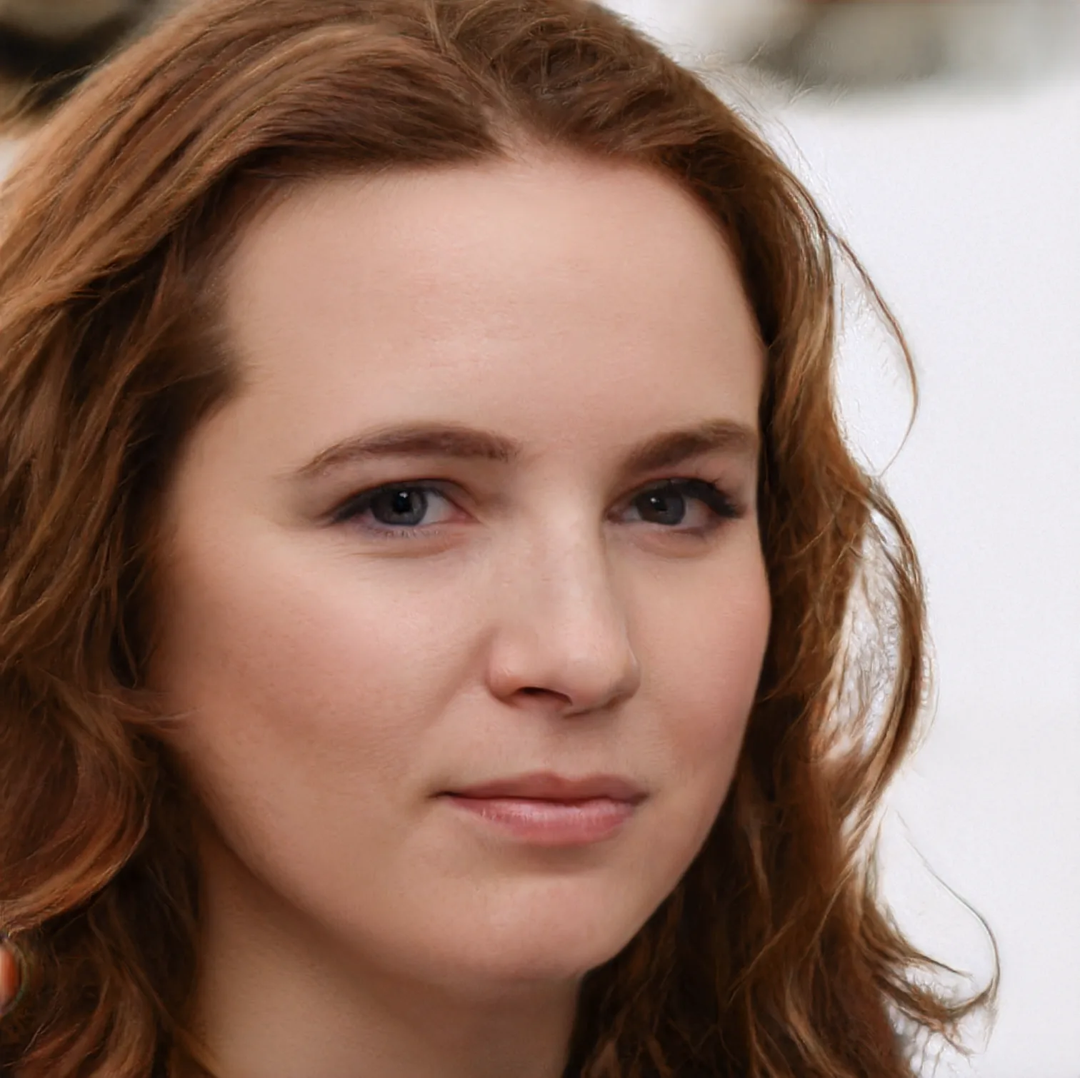 AI-generated portrait of a fictional artist or muse, machine learning research by British contemporary artist Sarah Bick, portrait 9
