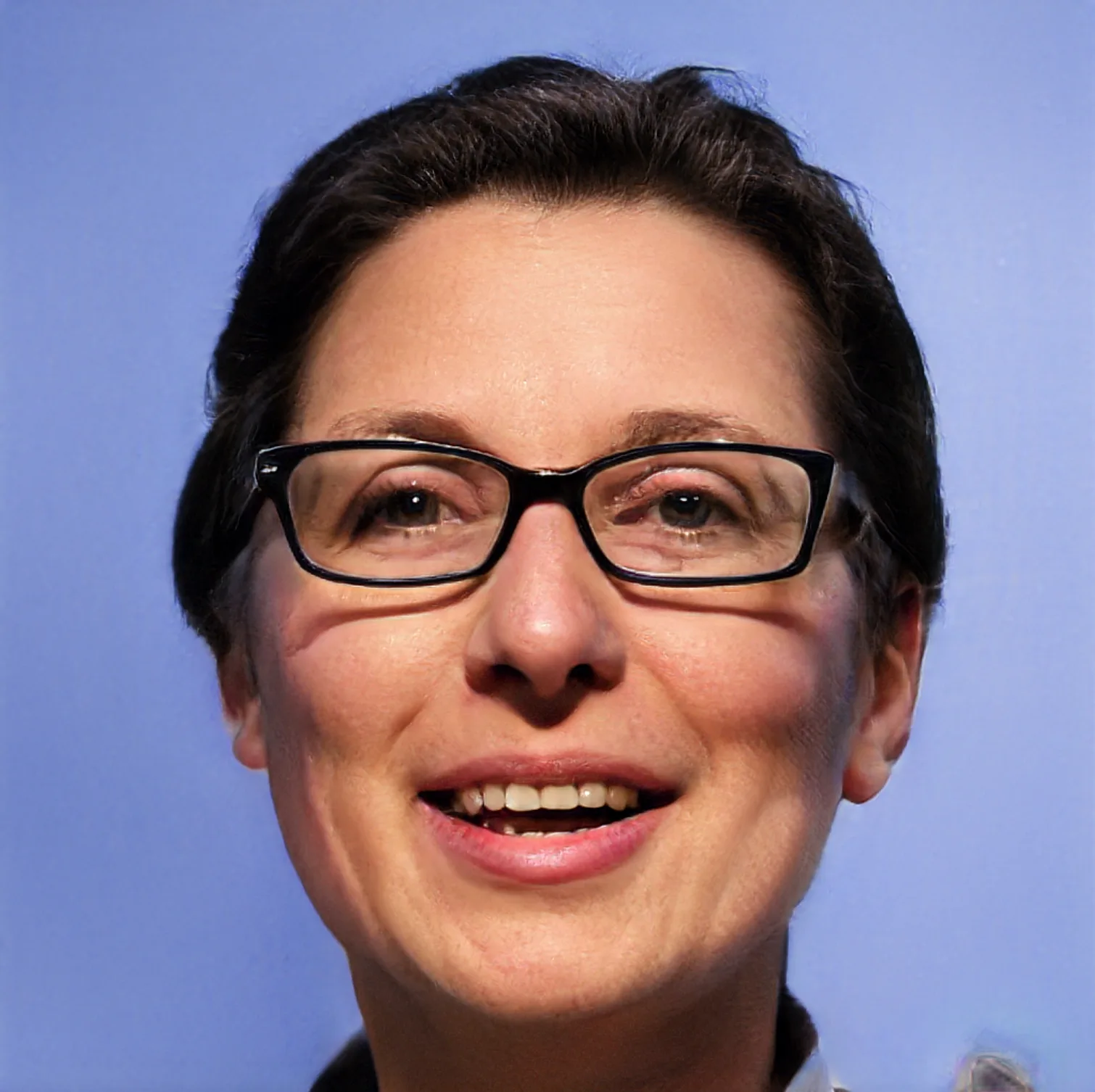 AI-generated portrait of a fictional artist or muse, machine learning research by British contemporary artist Sarah Bick, portrait 25