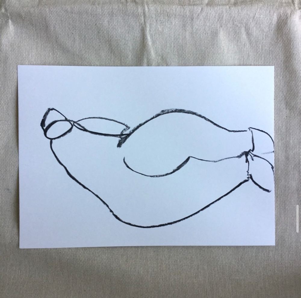Life drawing in charcoal and ink by British contemporary artist Sarah Bick, study 11